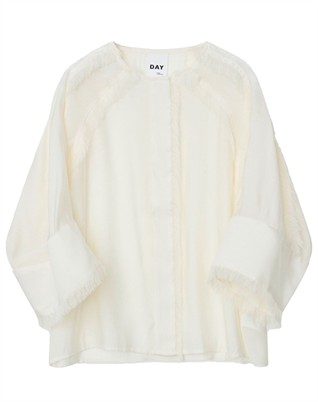 Cassie Sheer Fringes Skjorte